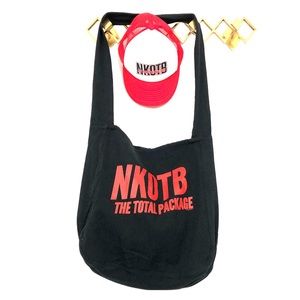 NKOTB messenger bag and baseball cap